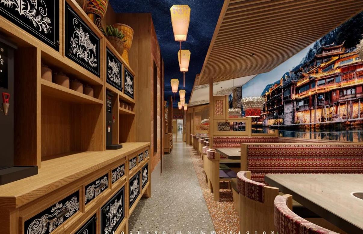民族元素餐飲店設(shè)計效果圖