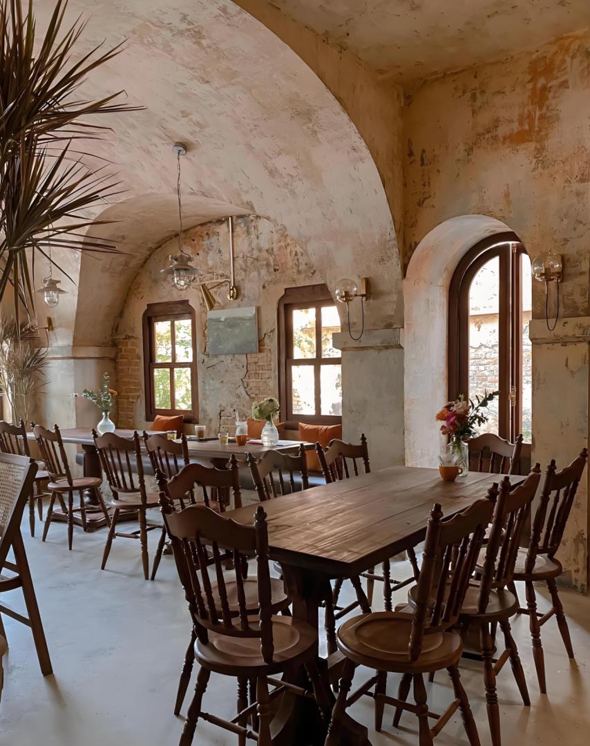 復(fù)古文藝風(fēng)烘焙店裝修案例