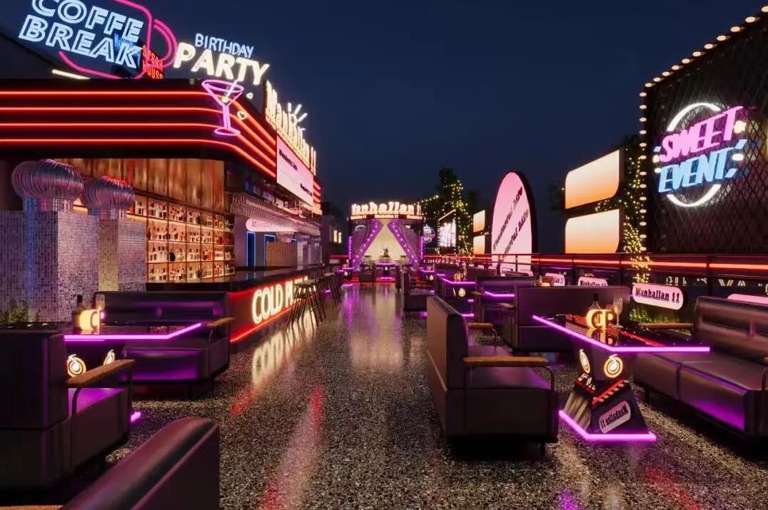 200平重慶酒吧裝修效果圖，11萬(wàn)搞定裝修