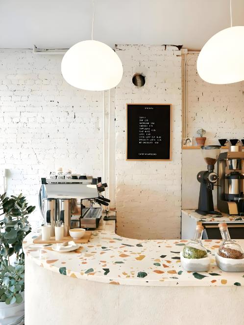 甜品店裝修設(shè)計(jì)，清新ins風(fēng)原木系咖啡甜品店